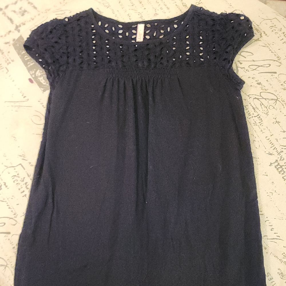 Old Navy Blue Flutter Sleeve Casual Dress